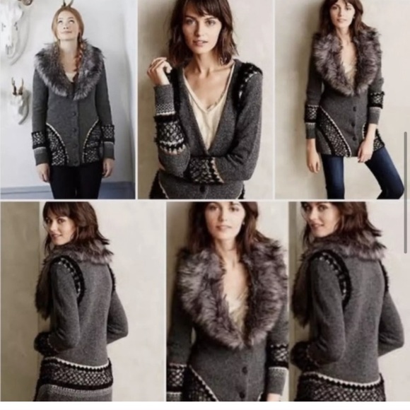 30-50%OFF BUNDLES! BUNDLE &SEND OFFER!  Anthropologie cardigan long sweater coat - Picture 3 of 13